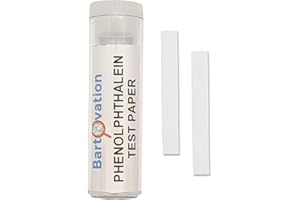 BARTOVATION Phenolphthalein Test Paper [Vial of 100 Paper Strips] for Qualitative Leak Detection of Ammonia Vapors