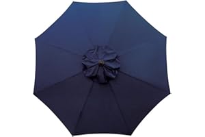 Yaqor Sonnenschirm Ersatzbezug 3M 8 Streben Bespannung. Robustes Und Dickes Tuch Für Garten-Sonnenschirme, Ersatzbezug Für 3M Sonnenschirm Mit 8 Streben