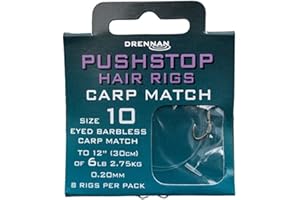 DRENNAN CARP MATCH QUICKSTOP HAIR RIGS SIZE 14 - HNQCMA014
