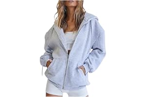 ZhungZaoh Hoodie Damen Sweatjacke 2025 Sportjacke Herbst Winter Sweatshirt Oversize Pullover Zipper Kapuzenpullover Lang Mantel Kapuzenjacke mit Kapuze Reißverschluss