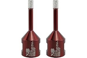 NBB Broca de diamante fresa diamantada con M14, corona diamante para taladrar en seco y húmedo en porcelana dura cerámica baldosa granito mármol azulejo para Amoladora Angular (2pcs, 6mm)