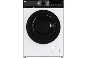 HYE Washing Machine - Washer Dryer, 12KG/8KG Drum, 1400RPM, 60CM Width, Freestanding Design, Quiet 70 dB Operation, 11 Programs, Quick & Eco Wash, White, Perfect For Busy Households - W0112D08W22