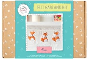 Simply Make Felt Fox Garland Making Craft Kit, Autumn Hanging Craft Decoration, Ideal For Adults And Teenagers, Fox Garland Will Add Cute Accents To Your Home Decor, Makes A Perfect Craft Gift