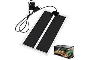 HIULLEN Tapis Chauffant pour Reptiles, 7W Tapis Température Adjustable Chauffage Chauffant, avec Réglage de la Température Tapis Chauffant, pour Reptiles, Tortue, Serpents, Lézards(15 x 28 cm)