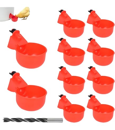 Hapivida 20 Capezzoli Abbeveratoio Automatico Per Polli Con Filetto G1/8 - In Acciaio Inox E PP, Per Galline, Anatre E Quaglie