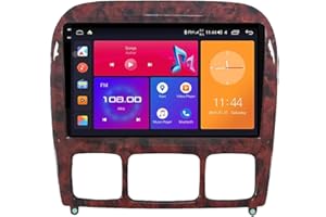 KGAIXN Android 9 Inch Touchscreen Car Radio Stereo for Mercedes Benz S Class W220 S400 S430 S500 S600 with Carplay Android Auto GPS Navigation with BT 4G/WiFi USB Mirror Link FM Auto Parts(4+64G)