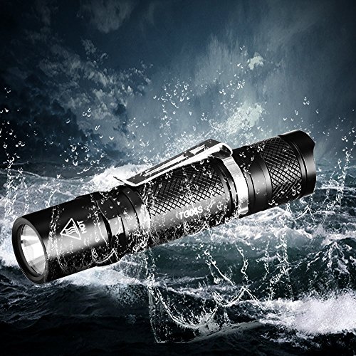 Superhelle Mini Taschenlampe, CREE LED Mini Taschenlampe IPX8 Wasserdicht Mini-Taschenlampe, 500 Lumen mit 5 Modus EDC Mini Handlampe LED Camping Handlampe Geeignet für AA oder 14500 Akku (Nicht Enthalten), TG06 Upgrade Version (TG06S) - 2