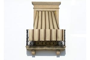 BIANCHERIAWEB Tenda Da Sole Ombreggiante Tendone A Caduta Per Esterno Balcone Fantasia Rigata Modello Riga Fine