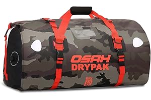 BORLENI Motorrad Tasche wasserdicht Reisetasche Sattelrolle Gepäck Tasche reflektierend für Motorradfahren, Wandern, Radfahren, Reisen, Camping, Outdoor, Kayaking 60L Tarnung