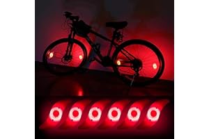 Teguangmei Luci dei Raggi Della Bicicletta,6pz Luci dei Raggi Della LED Bicicletta Flash Luci con 3Modelli Infiammanti Raggi Della Bike per Bambini Decorati Luci Delle Ruote Impermeabili Rosso