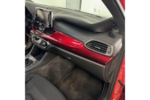 FUEISOF für Hyundai I30 2017-2023 Armaturenbrett Abdeckung Mittelkonsolenverkleidung (Rot)