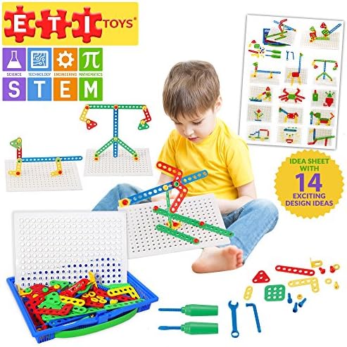 ETI Toys® - Kit of Screws for Boys and Girls 92 Piece set for building Engineering designs! Great for Learning, Developing and Having Fun. Engineer your design Today!