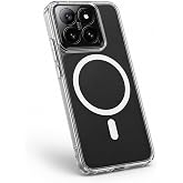 CONSTRAIN - Xiaomi Mi 14 ile uyumlu MagSafe ile uyumlu Şeffaf Mika Sert Kılıf Darbe Korumalı Sararmaya Diren&ccedil;li - Beyaz