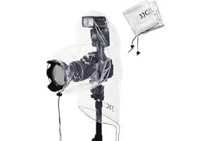 JJC 2 protezioni antipioggia per fotocamera Canon Nikon e altre fotocamere reflex digitali con obiettivo e flash, lunghezza e larghezza fino a 25 x 16 cm tipo C