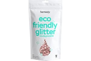 HEMWAY Paillettes biodégradables en or rose respectueuses de l'environnement À base de plantes super épaisses pour le visage le corps la résine 100g/3,5 oz