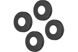 sourcing map 4pcs Shower Arm Flange 63mm/2.5" OD Escutcheon Plate Stainless Steel Round Plumbing Cover Plates for 21mm/0.8" Dia Water Pipe Faucet Decoration Accessories, Black