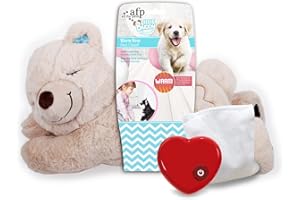 ALL FOR PAWS Juguete de peluche con latido del corazón para perro, ayuda para dormir y almohada cálida para cachorros, juguete de peluche para perros pequeños
