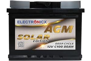 Solar Battery 12 V 80 Ah AGM Battery Electronicx Solar Edition Solar Battery 12 V Battery 12 V Solar Batteries Supply Battery 12 V AGM Caravan Battery Motorhome 12 V 80 Ah Solar Battery 12 V Mover