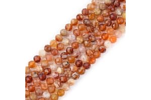 GEM-INSIDE CREATE YOUR OWN FASHION GEM-Inside AA-Qualität, 4 mm, natürlicher orangefarbener Feueropal, Edelstein, Quarz, facettiert, rund, winzig, kleine Abstandshalter, Perlen für Schmuckherstellung, Armband, Ohrringe, Charms, voller