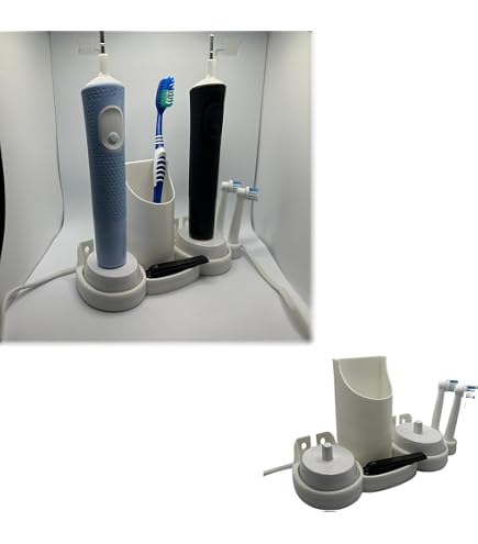 Portaspazzolini Elettrici Da Tavolo In Metallo E Diatomite, Organizer Per Bagno, Supporto Per 3 Spazzolini, Nero