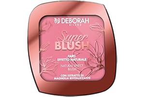 Deborah Milano - Super Blush Fard Effetto Naturale, n.01 Rose, Ravviva il Colorito Spento, Effetto Naturale che dura tutto il giorno, 10gr