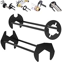 Uxsjakjsd Spülbeckenschlüssel 2-teilig - Wasserhahnschlüssel Für Küche & Bad, Multifunktional