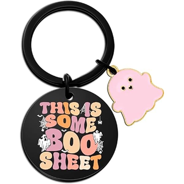 Funny Middle Finger Ghost Keychain, Halloween Middle Finger