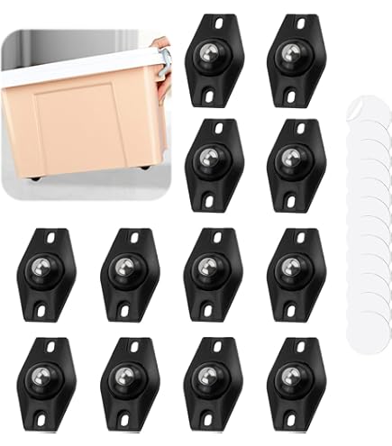 Rotelle Autoadesive 360° - 16 Pezzi Mini Ruote Piroettanti Per Mobili E Contenitori - Foto 10
