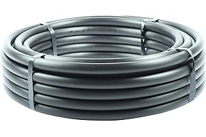 Wacredo Premium PE-LD Installation Pipe PN6 20 mm 25 m Water Pipe Irrigation Supply Line Service Water Pressure Pipe Black UV-Resistant