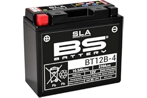 BS Battery 300643 BT12B-4 AGM SLA Motorrad Batterie, Schwarz, 15 x 6.9 x 13 centimetres