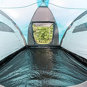 Skandika, Hammerfest, Tenda per Famiglie, 4 Persone, Tenda a Cupola, con 2 cabine di Riposo, Altezza in Piedi 200 cm - immagine 9