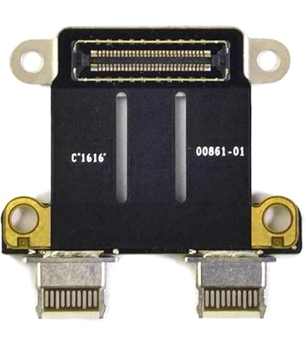 ICTION - Connettore di alimentazione DC Jack DC-IN 820-00484-02 per Macbook Pro Retina 13 15 A1706 A1707 DC Jack Power Board Connettore 2016 2017 anno