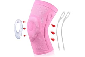 AMZ MEDICAL SUPPLY Amz Medical- Ladies Pink Knee Brace,Compression Sleeve Support with Patella Gel Pad, Side Spring Stabilizer, Medical Grade Protector,Meniscus Tear,Arthritis,Joint Pain Relief, (M,PINK)