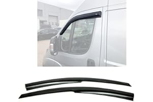 PINOCHUKKA COMPATIBLE WITH DUCATO BOXER RELAY [2006-2021] Wind Rain Sun Smoke Bug Guard Deflectors Front 2 Pieces (Left + Right) [Stick-on]