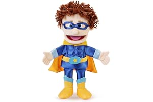 SILLY PUPPETS Supereroe, Peach Boy, marionetta a mano, 40 cm