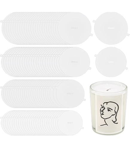CDXHOME 100 Copricandele Antipolvere Quadrati, Nero Con Linguetta, 7,6 Cm, Per Candele Artigianali