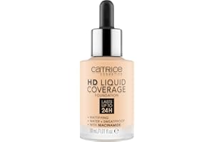 CATRICE Base De Maquillaje Hd Liquid Coverage, 002 Porcelain Beige, Vanilla, 30 Mililitro