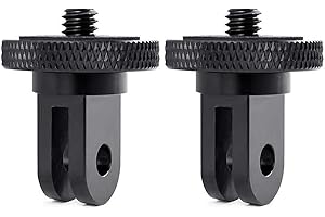 SRUIM Lot de 2 adaptateurs pour trépied d'appareil photo GoPro 6,35 mm-20 vis pour GoPro Hero10, Insta360 ONE X2, Go 2, Xiaomi Yi et autres caméras d'action