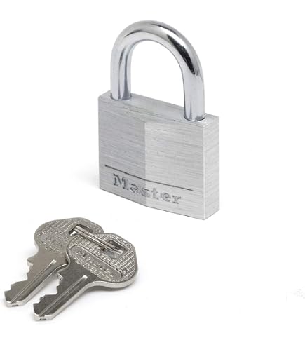 Master Lock Cadenas Aluminium Recouvert Noir 30mm - Lot De 4 Avec Clés Identiques