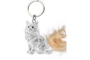 Cat Hair Collector Keychain Charm Memorial Storage Box, Pet Hairs Container Keychain, Transparent Cat Hair Storage Bottle, Portable Pet Memorial Accessories For Bag Purse Key Holder