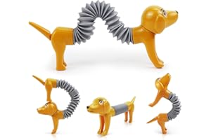 GYTERA Animal Pop Tubes Fidget Toy, Sensory Toys for Autism, Sensory Tubes Fidget Toys for Kids Adults, Fun Toddler Toys Animal Toys Party Bag Fillers for Kids, for Babies Boys Girls (Puppy)