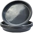 DUNPUTE 6 Pack Plant Saucer 12 14 16 18 20 22 Inch Plastic Plant Tray, Sturdy and Durable Flower Pot Container Accessories Plant Pot Saucers for Indoor and Outdoor (18 Inch, Gray)