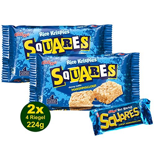 Preisvergleich Produktbild Kellogg's Rice Krispies Squares 2x 112g (224g) - 8 leckere Kelloggs Riegel