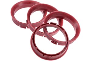 RKC 4X Zentrierringe 66,45 x 57,1 mm rot Felgen Ringe Made in Germany