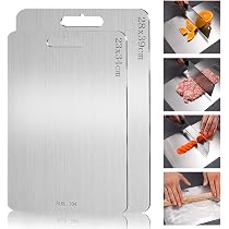 2 pezzi tagliere in acciaio inox bifacciale per scongelare, tagliere in paglia di grano a doppio uso, 25 x 35 cm | Leroy Merlin