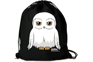 Logoshirt® Harry Potter I Sowa I Hedwig I Bawełniany worek gimnastyczny I Plecak ze stabilnym sznurkiem I Z nadrukiem I bez AZO I Ze ściągaczem I Czarna I Licencjonowany design