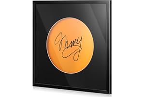 Silipull Drum Head Display Frame Wall Mount Wooden Drum Head Display Case Cabinet W/98% UV Acrylic Door Lockable Rack Storage Shadow Box for Collection Musician Collector Memorabilia (12" Drumhead)