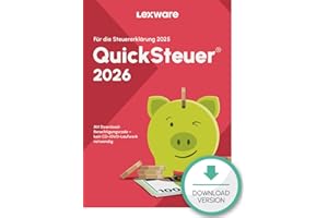 QuickSteuer 2026 (für Steuerjahr 2025)| Private und gewerbliche Steuererklärung | PC Aktivierungscode per Email
