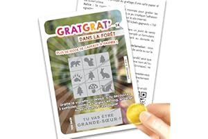 MIMI GRANDIT Carte à gratter Annonce future grande soeur, Jeu de grattage Tu vas être grande sœur