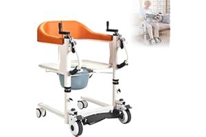 WDZDMYL Patient Lift Wheelchair Electro Hydraulic Lift Lift Transfer Machine, Transfer Lift Chair with Manual Lift, Bedside Lift Aid for Nursing Paralyzed Elderly with Potty -for Elderly & Handicapped
